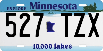 MN license plate 527TZX
