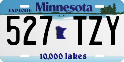 MN license plate 527TZY