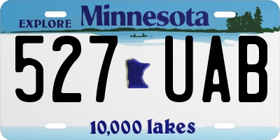 MN license plate 527UAB