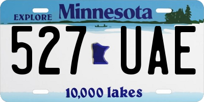 MN license plate 527UAE