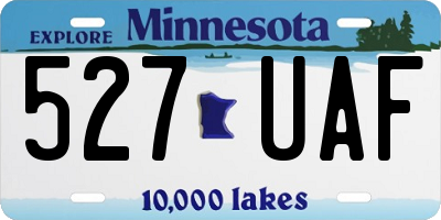 MN license plate 527UAF