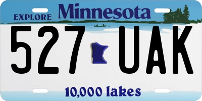 MN license plate 527UAK