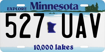 MN license plate 527UAV