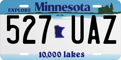 MN license plate 527UAZ