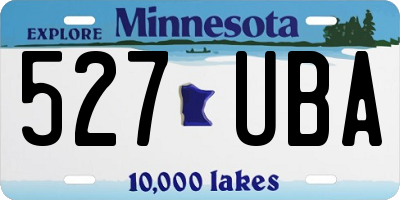 MN license plate 527UBA