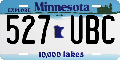 MN license plate 527UBC