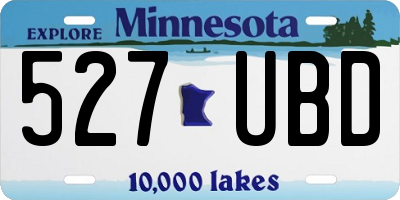 MN license plate 527UBD