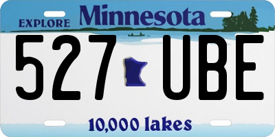 MN license plate 527UBE