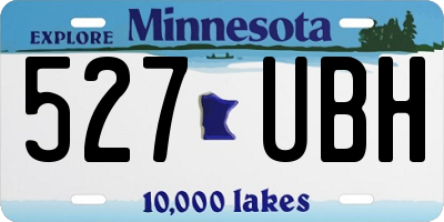 MN license plate 527UBH