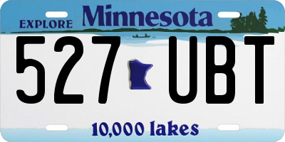 MN license plate 527UBT
