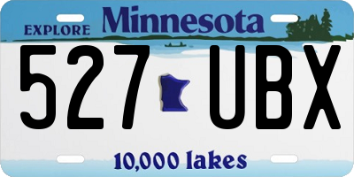 MN license plate 527UBX