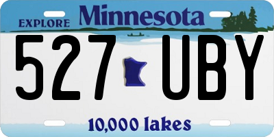 MN license plate 527UBY