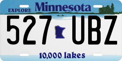 MN license plate 527UBZ