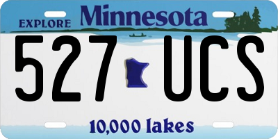 MN license plate 527UCS