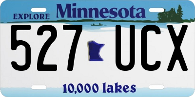 MN license plate 527UCX