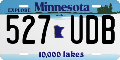 MN license plate 527UDB