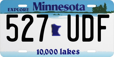 MN license plate 527UDF