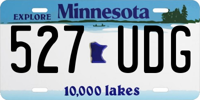 MN license plate 527UDG