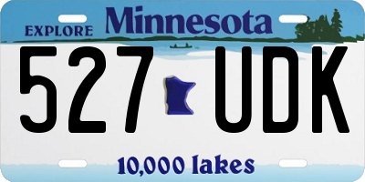 MN license plate 527UDK
