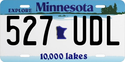 MN license plate 527UDL