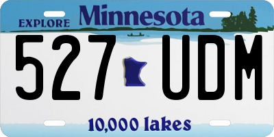 MN license plate 527UDM