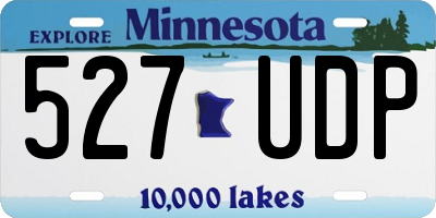 MN license plate 527UDP