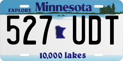 MN license plate 527UDT
