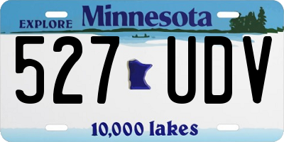 MN license plate 527UDV