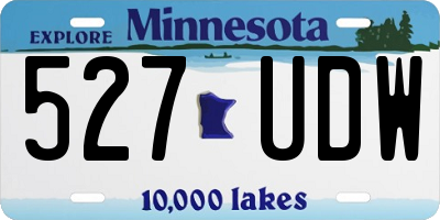 MN license plate 527UDW