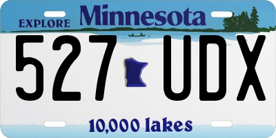 MN license plate 527UDX