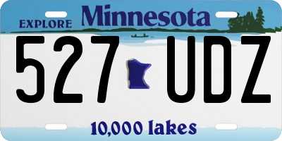 MN license plate 527UDZ