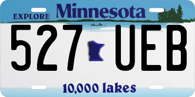 MN license plate 527UEB