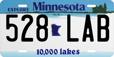 MN license plate 528LAB