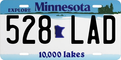 MN license plate 528LAD