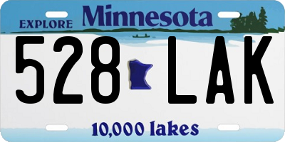 MN license plate 528LAK