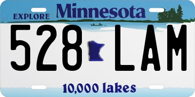 MN license plate 528LAM