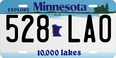 MN license plate 528LAO