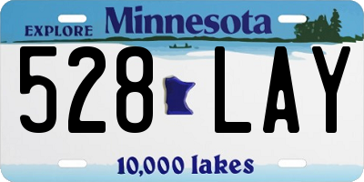 MN license plate 528LAY