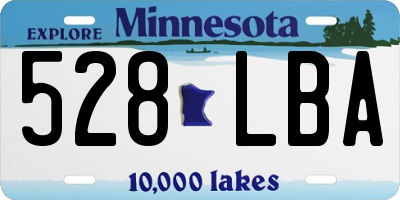MN license plate 528LBA