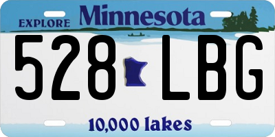 MN license plate 528LBG