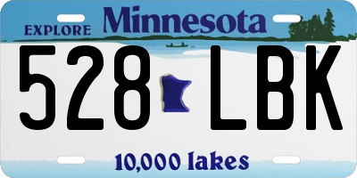 MN license plate 528LBK