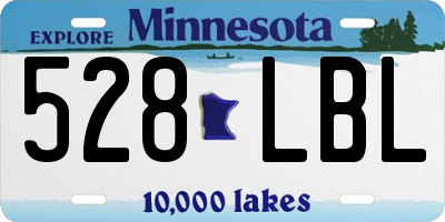 MN license plate 528LBL