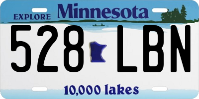 MN license plate 528LBN
