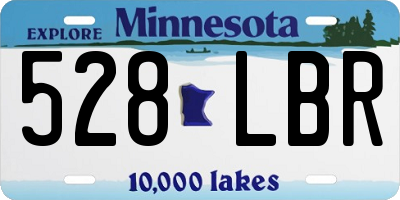MN license plate 528LBR