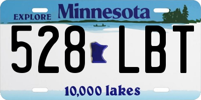 MN license plate 528LBT