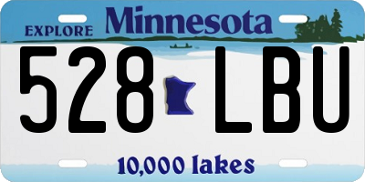 MN license plate 528LBU