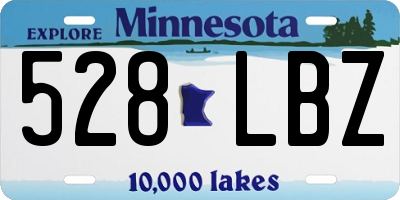 MN license plate 528LBZ