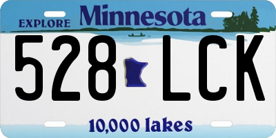 MN license plate 528LCK