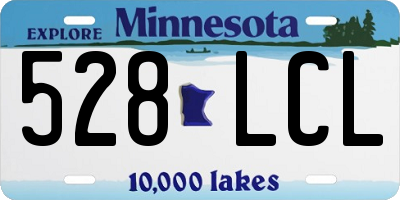 MN license plate 528LCL