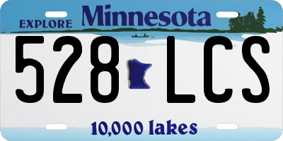 MN license plate 528LCS